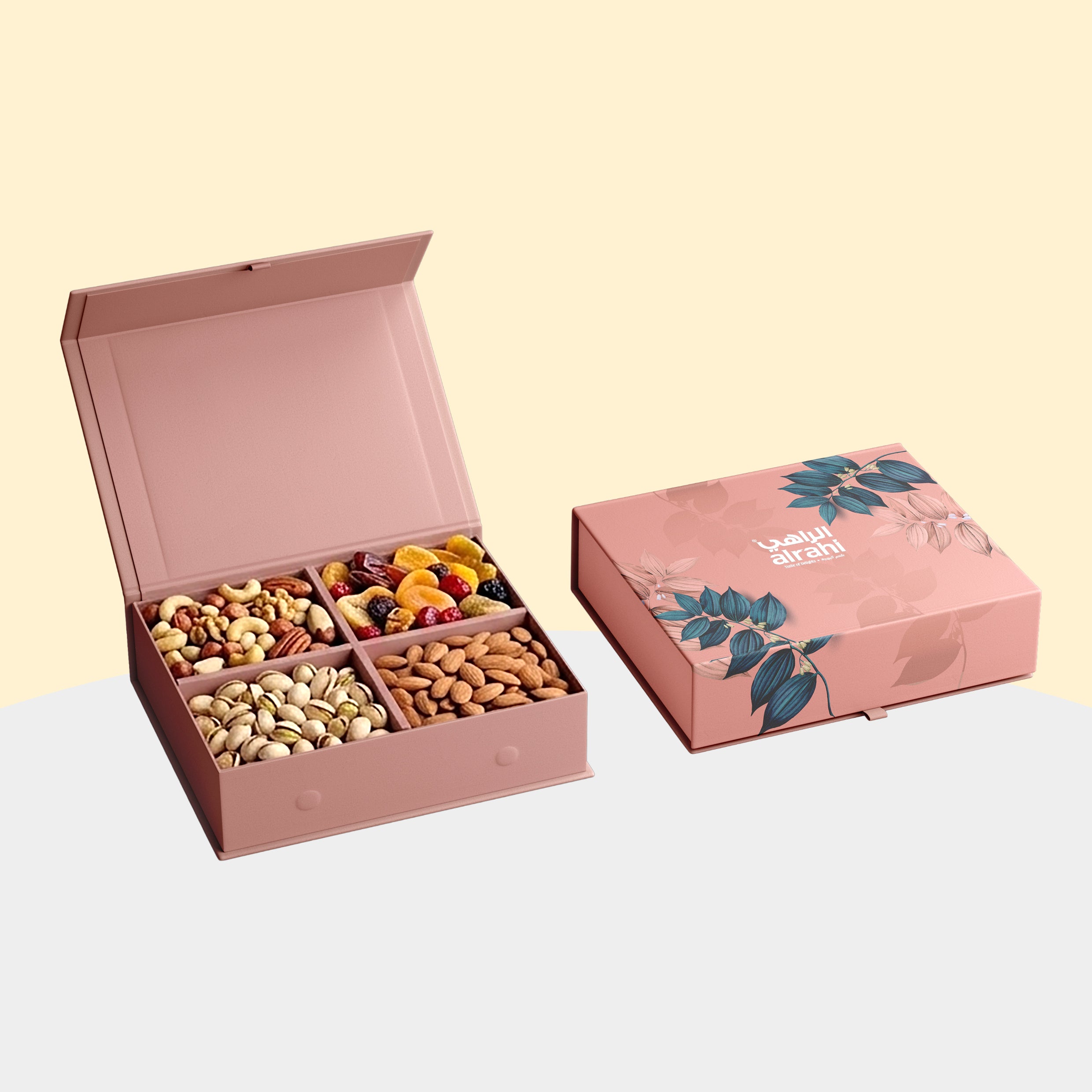luxury mixed nuts and dry fruits gift box with almonds pistachios and assorted nuts