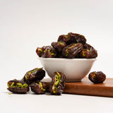 Slivered Pistachio Filled Khudri Dates - Nutty and Wholesome Delight